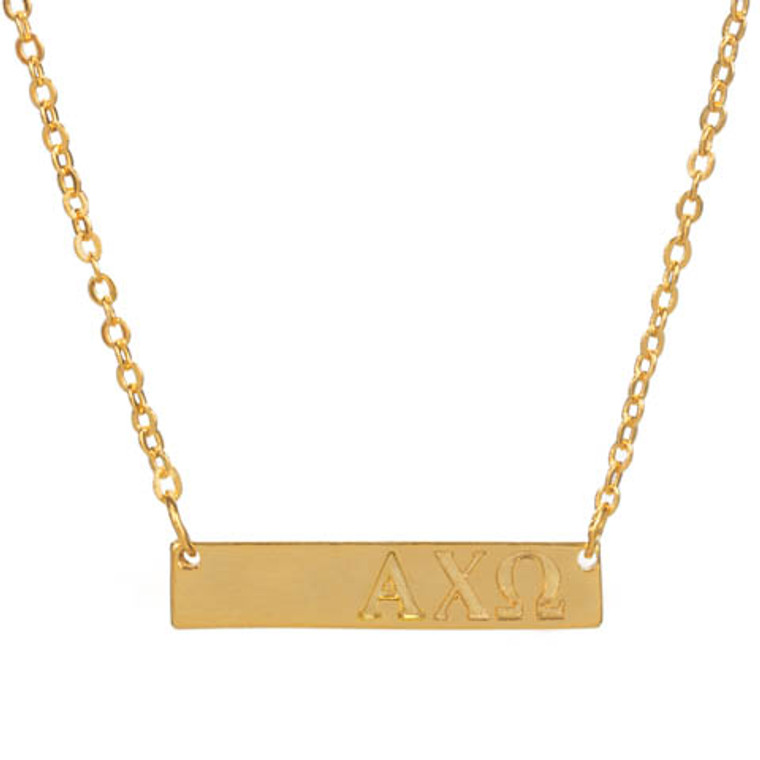 Alpha Chi Omega Bar Necklace