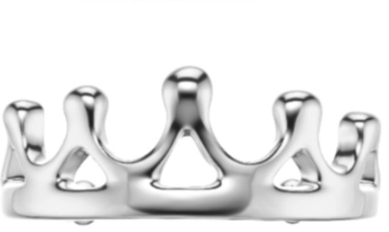 ZTA Sterling Silver Crown Ring