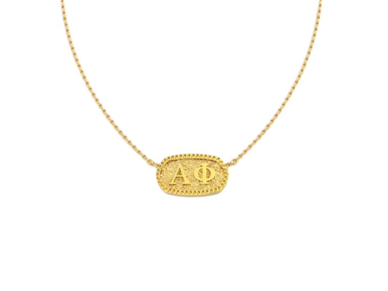 oval athena necklace - alphaphi