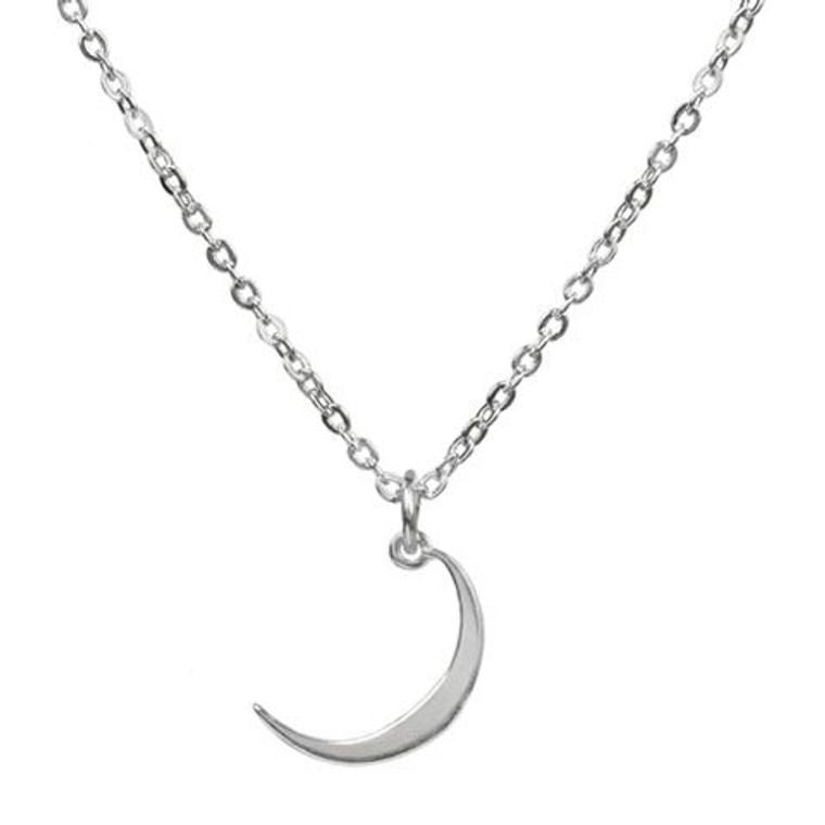 The Crescent Necklace - Silver Plated