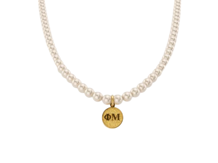 Phi Mu Pearl Necklace