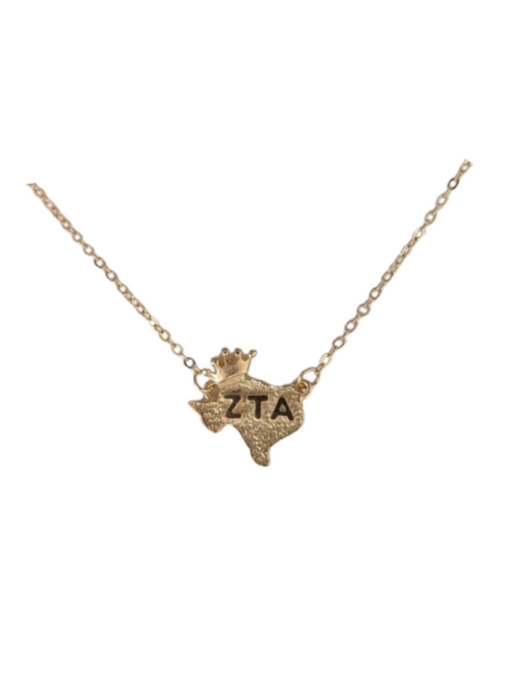 Zeta Texas Crown Necklace