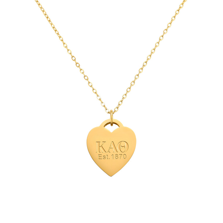 heart tag gold: 1.5mm chain - theta