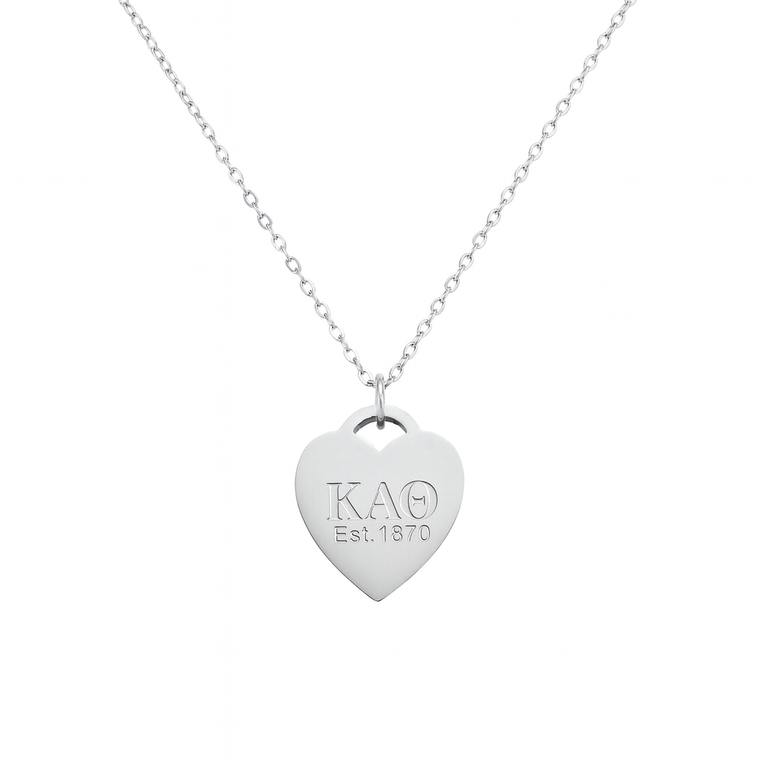 heart tag sterling silver: 1.5mm chain - theta