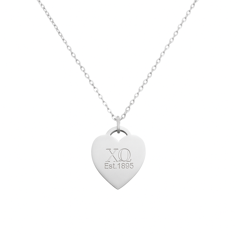 heart tag sterling silver: 1.5mm chain - chio