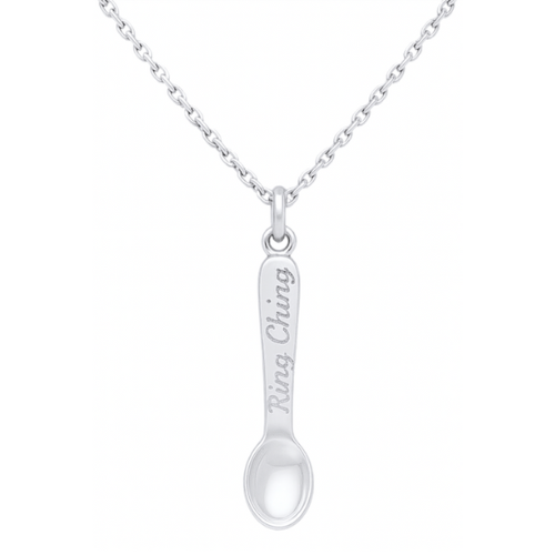 Ring Ching Spoon Necklace - Sterling Silver