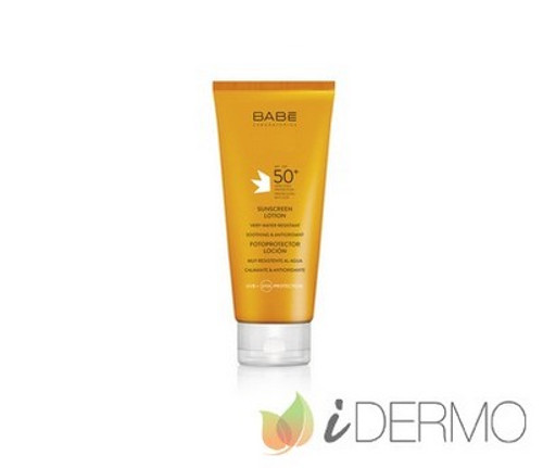 Babe fotoprotector loción SPF 50+ muy resistente al agua