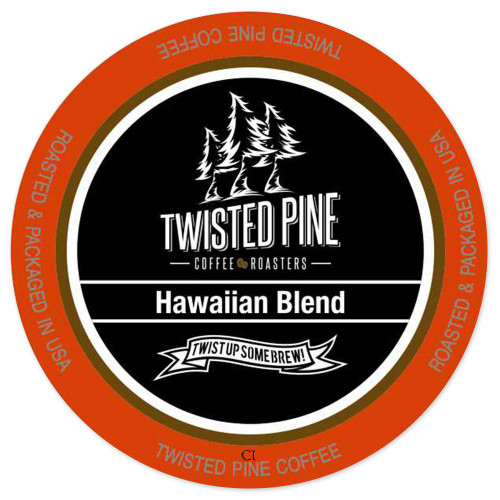 Twisted Pine Hawaiian Blend Single Serve 24ct Box. Perfectly Balanced coffee with sweet Kona notes.