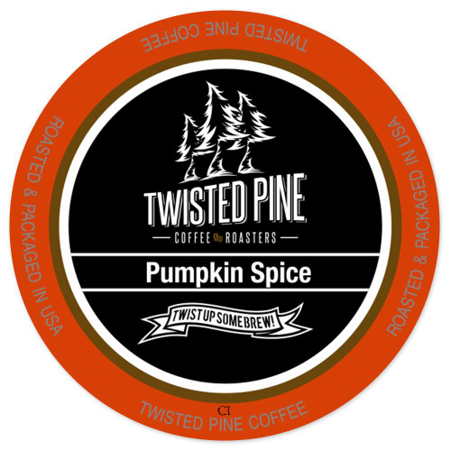 Twisted Pine Pumpkin Spice Single Serve 24ct Box. Spicy, pumpkin treat with the perfect touch of nutmeg.