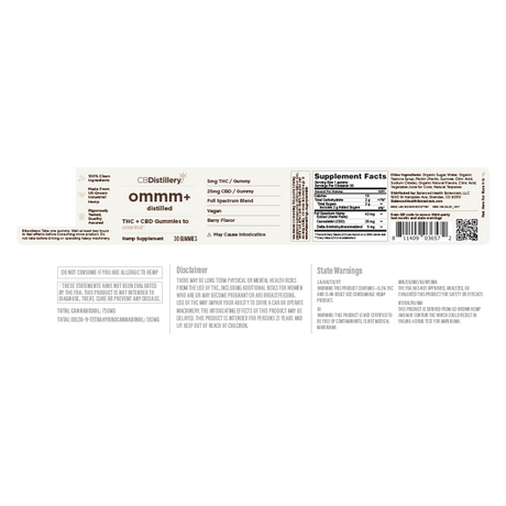 Unwind CBD THC Gummies 40CT Lazarus Naturals