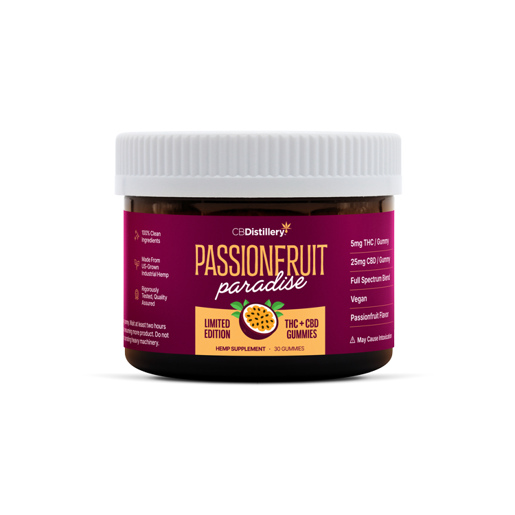 Passionfruit Paradise 5mg THC + 25mg CBD Gummies