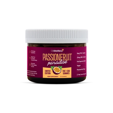 Passionfruit Paradise 5mg THC + 25mg CBD Gummies