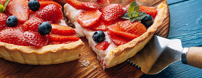 Cooking with CBD: Red, White & Blue CBD Fruit Tart