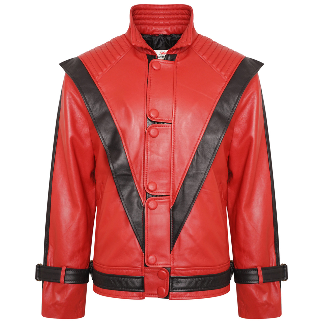 Michael Jackson Thriller Leather Jacket in Red | Feather Skin