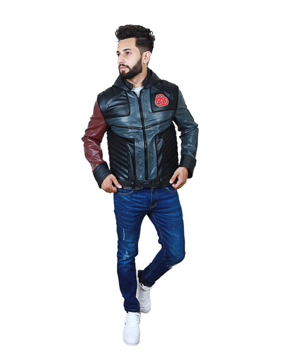 Lab Rats Leo Dooley Hooded Mission Genuine Leather Jacket | Feather Skin