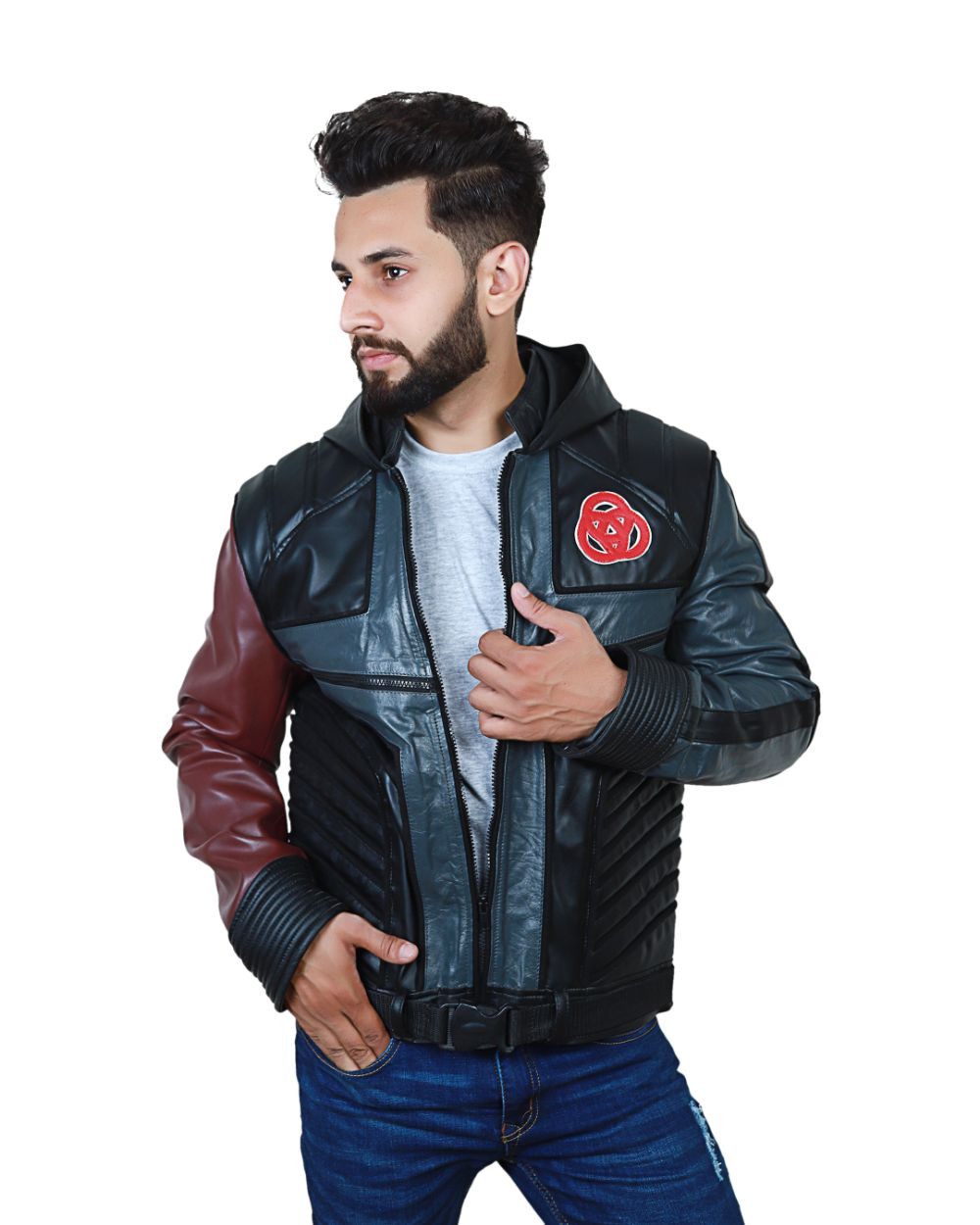 Lab Rats Leo Dooley Hooded Mission Genuine Leather Jacket | Feather Skin