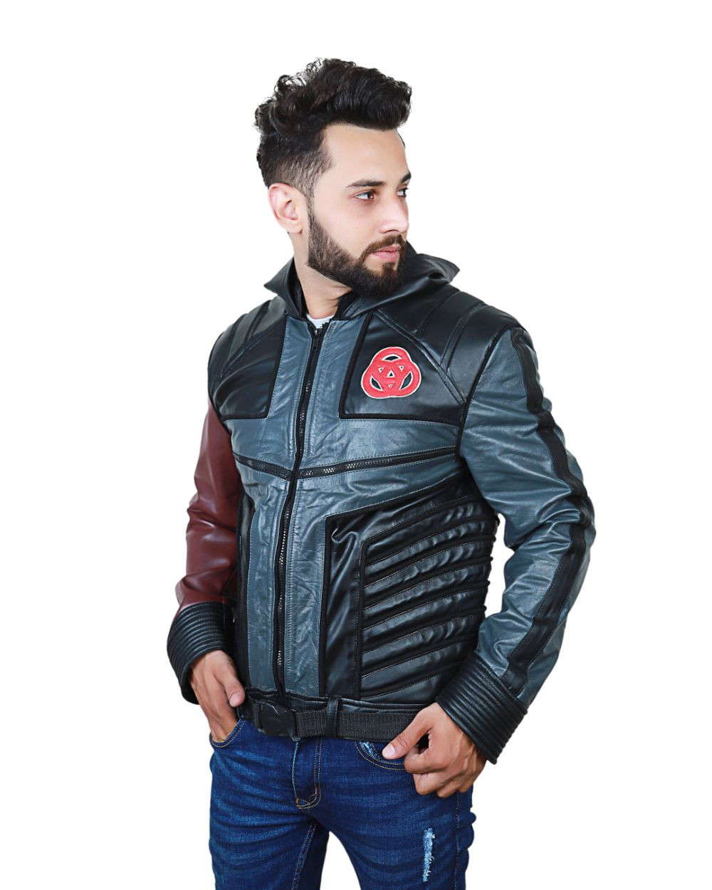 Lab Rats Leo Dooley Hooded Mission Genuine Leather Jacket | Feather Skin