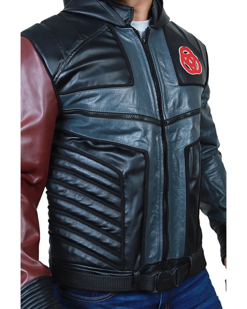 Lab Rats Leo Dooley Hooded Mission Genuine Leather Jacket | Feather Skin