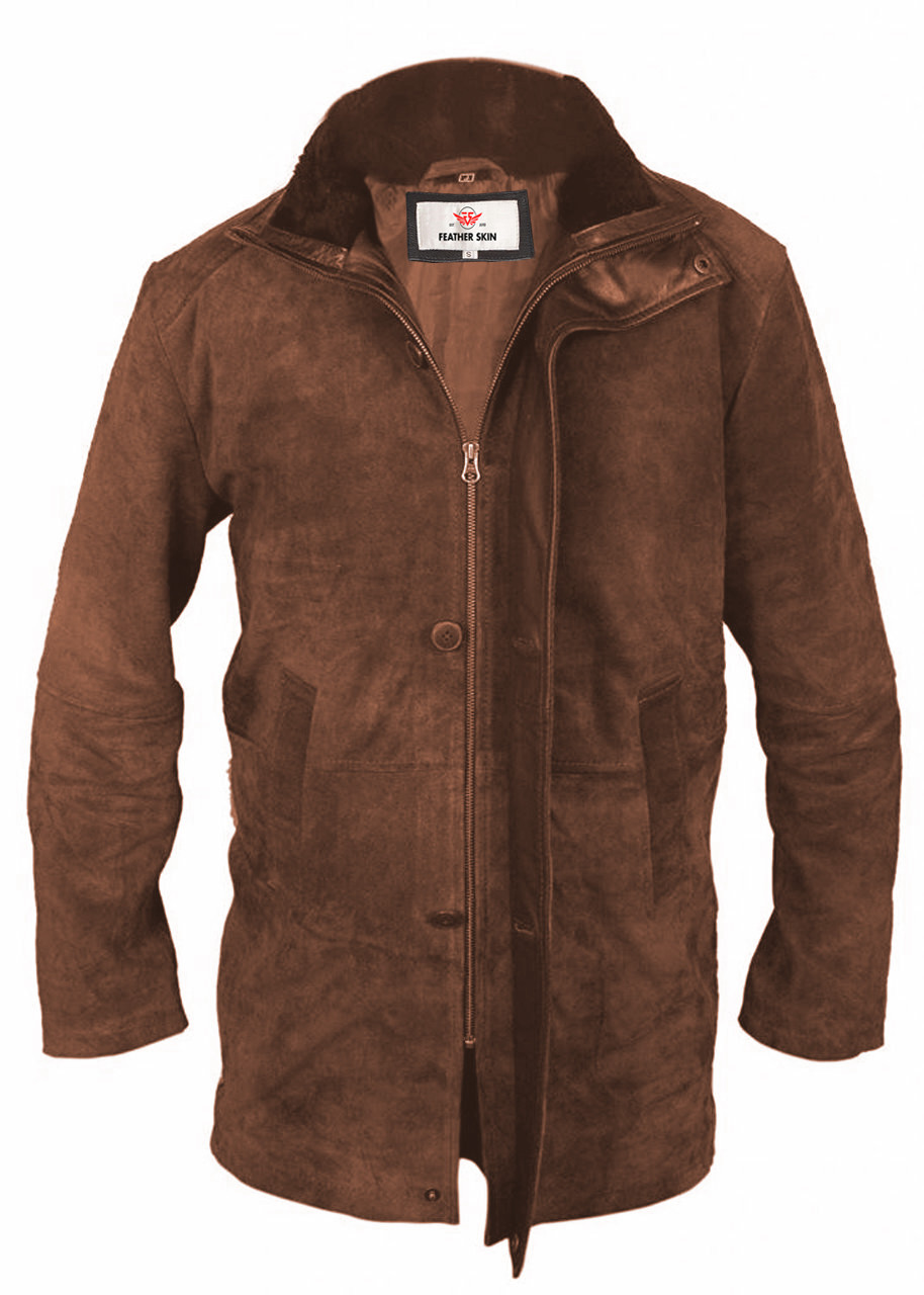 Longmire Sheriff Walt Robert Taylor Genuine Suede Leather Coat