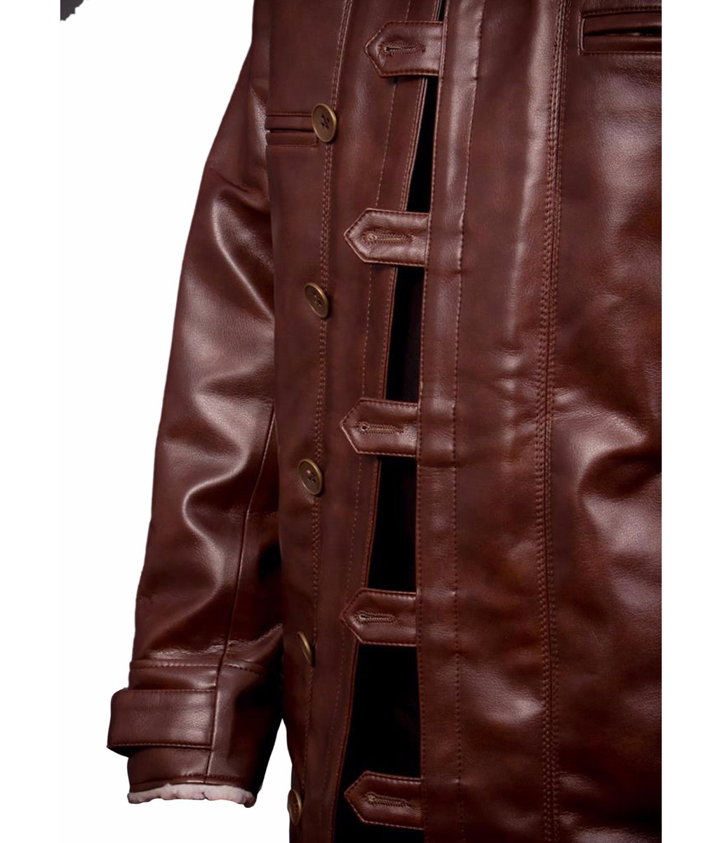 Bane Coat Faux Leather Jacket | Feather Skin