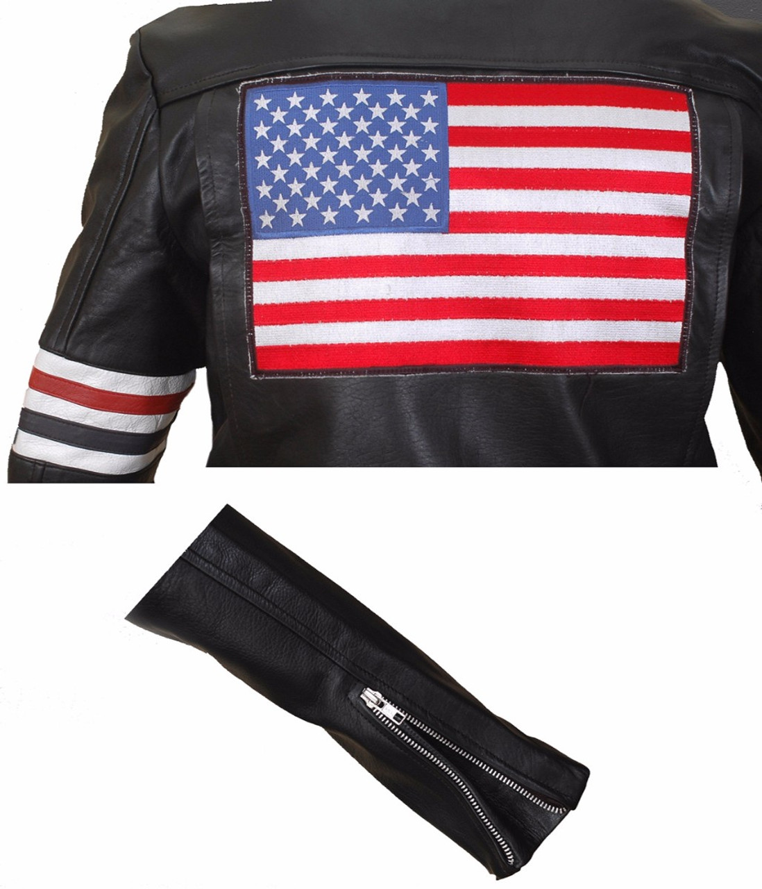 Easy Rider Peter Fonda Captain America Leather Jacket | Feather Skin