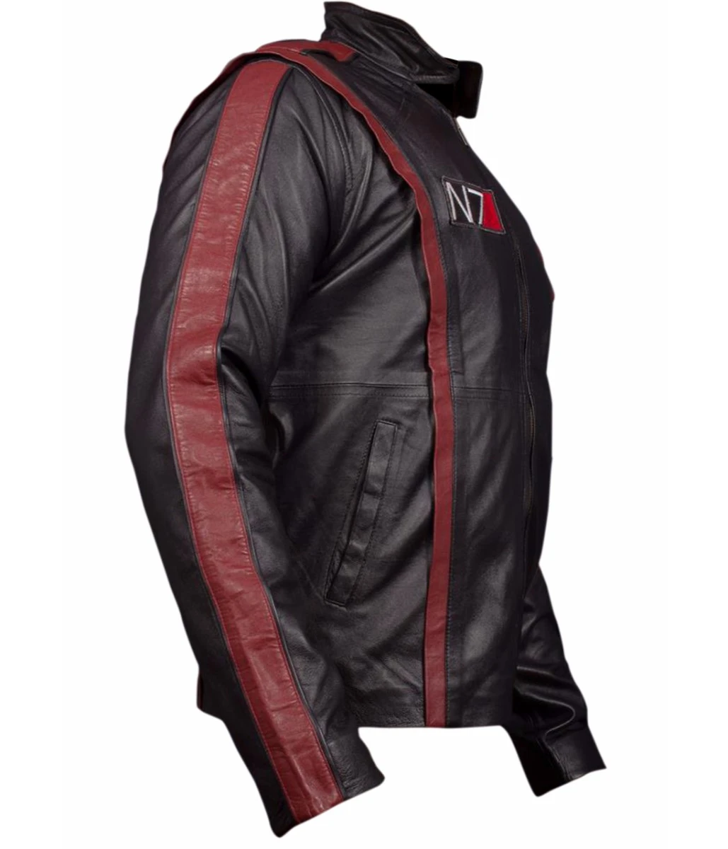 Mass Effect 3 N7 Commander Shepherd Genuine Leather Jacket | Feather Skin