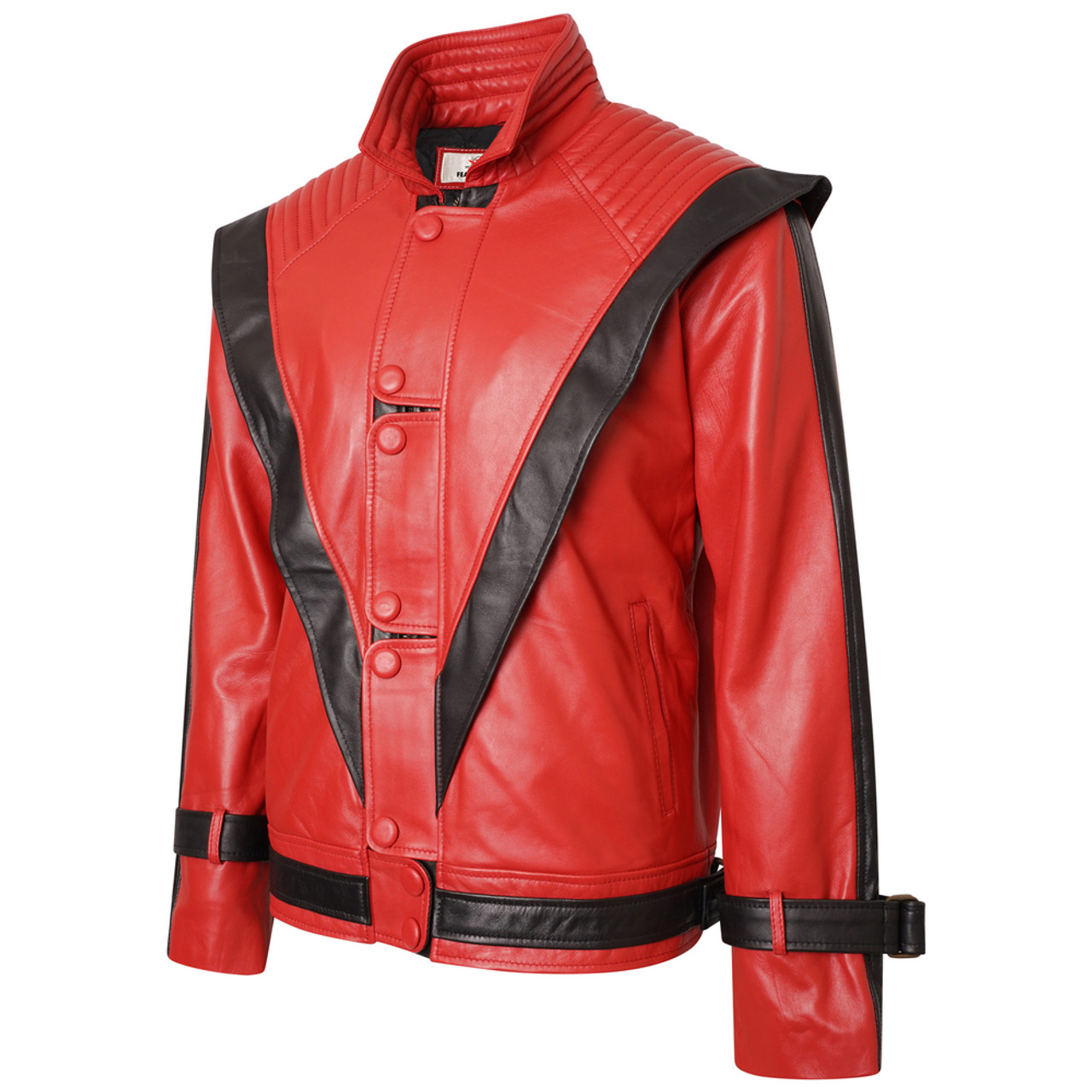 Michael Jackson Thriller Leather Jacket In Red | Feather Skin