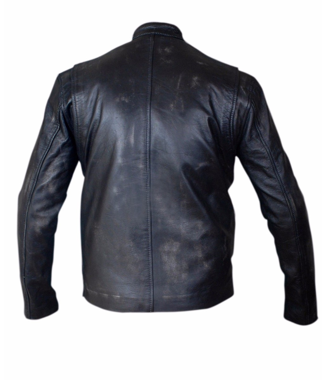 Mark Wahlberg Contraband Black Leather Jacket | Feather Skin