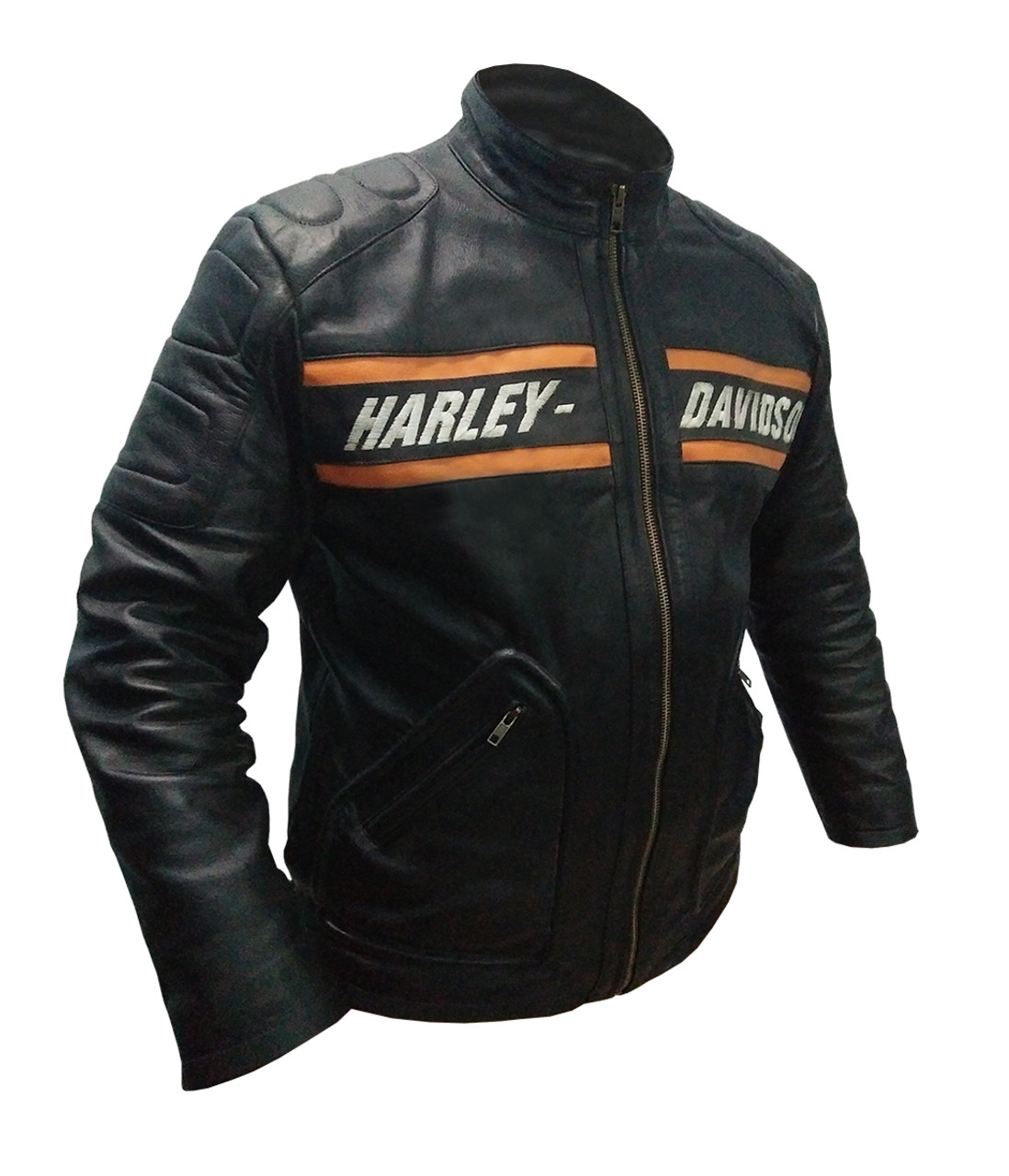 Bill Goldberg Harley Davidson Biker Leather Jacket in ...