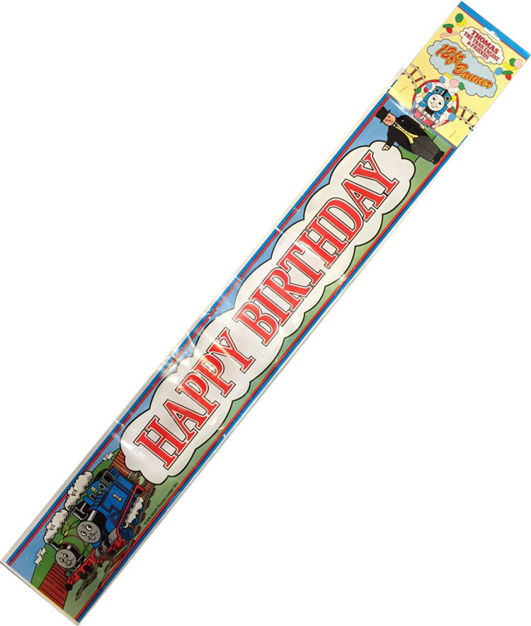 12 Feet Happy Birthday Party Banner Thomas | Feather Skin