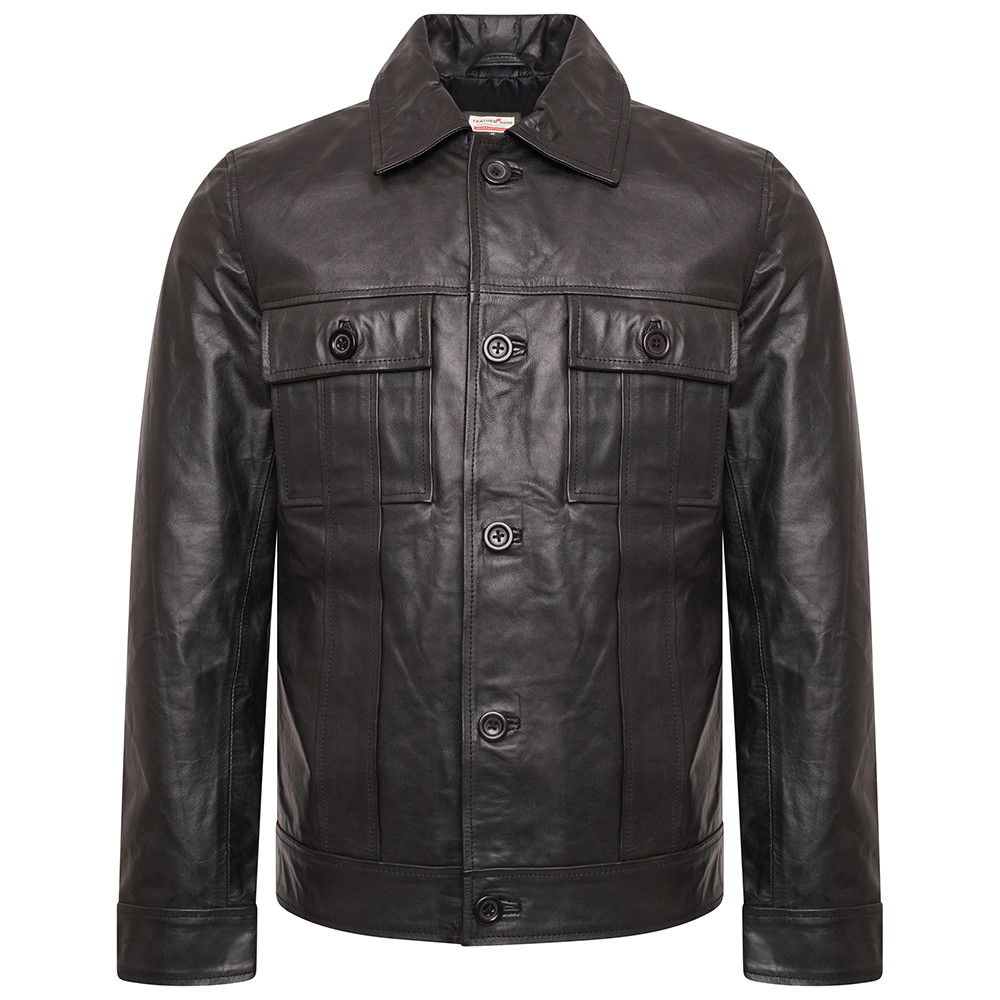 Elvis Presley Inspired Black Rockstar Genuine Leather Jacket