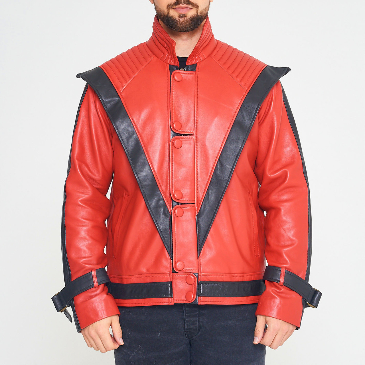 CLEARANCE Michael Jackson Thriller Faux Leather Jacket in Red