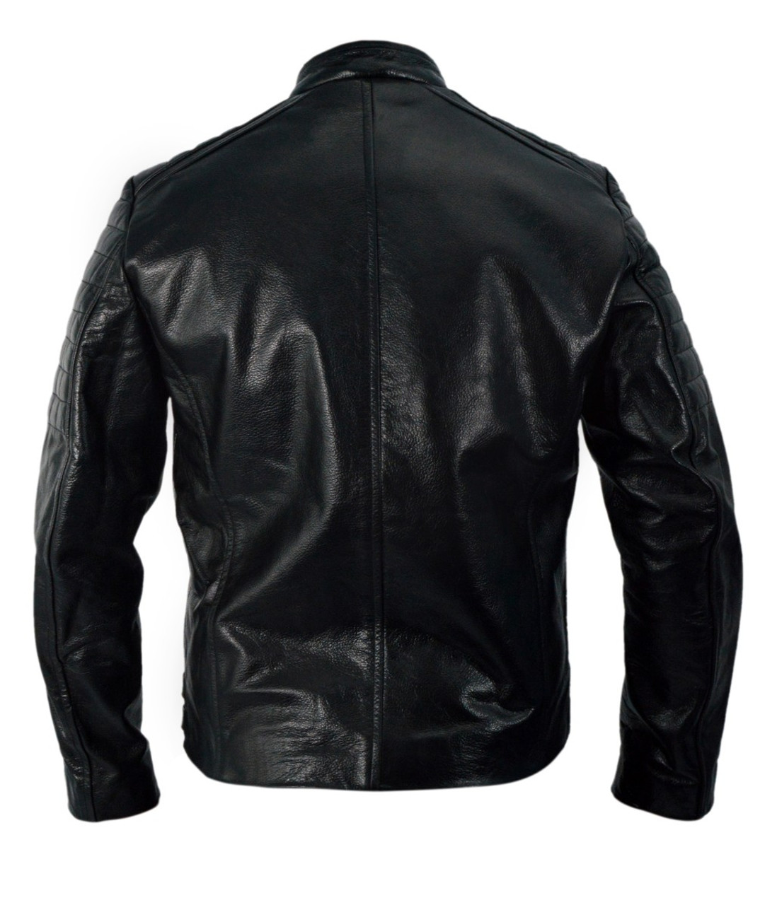 Ajax Deadpool Ed Skrein Genuine Black Leather Jacket | Feather Skin