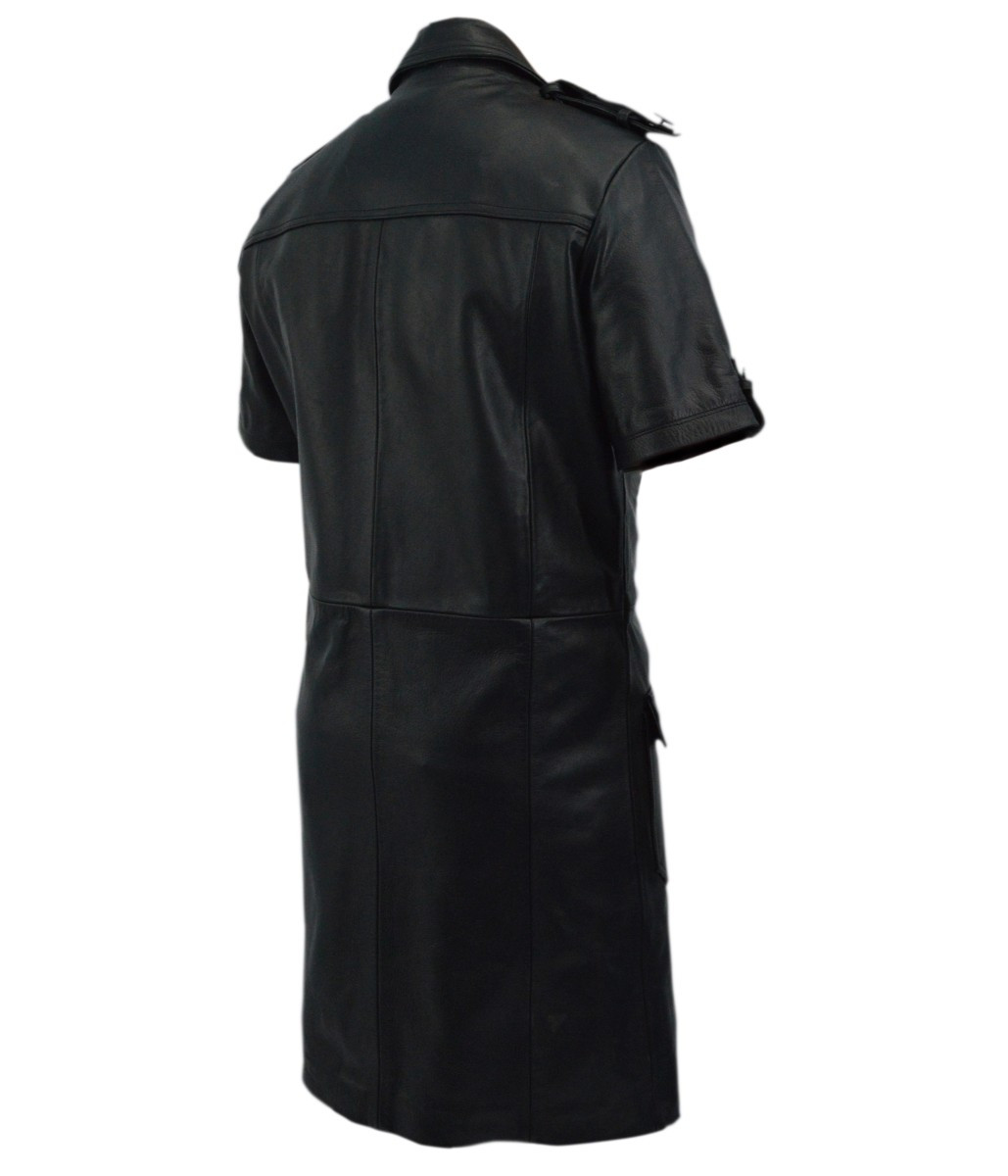 Final Fantasy 15 Noctis Genuine Leather Black Coat Feather Skin