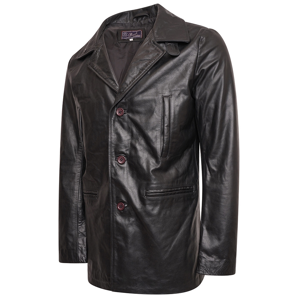 Max Payne Mark Wahlberg Leather Jacket Black Feather Skin
