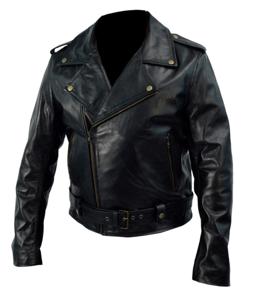 Johnny Depp Black Leather Cry Baby Motorcycle Jacket | Feather Skin