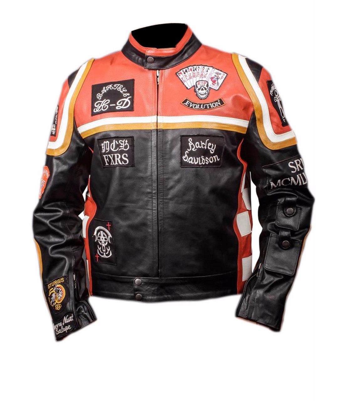 Sale Harley Davidson Mickey Rourke Biker Jacket | Feather Skin