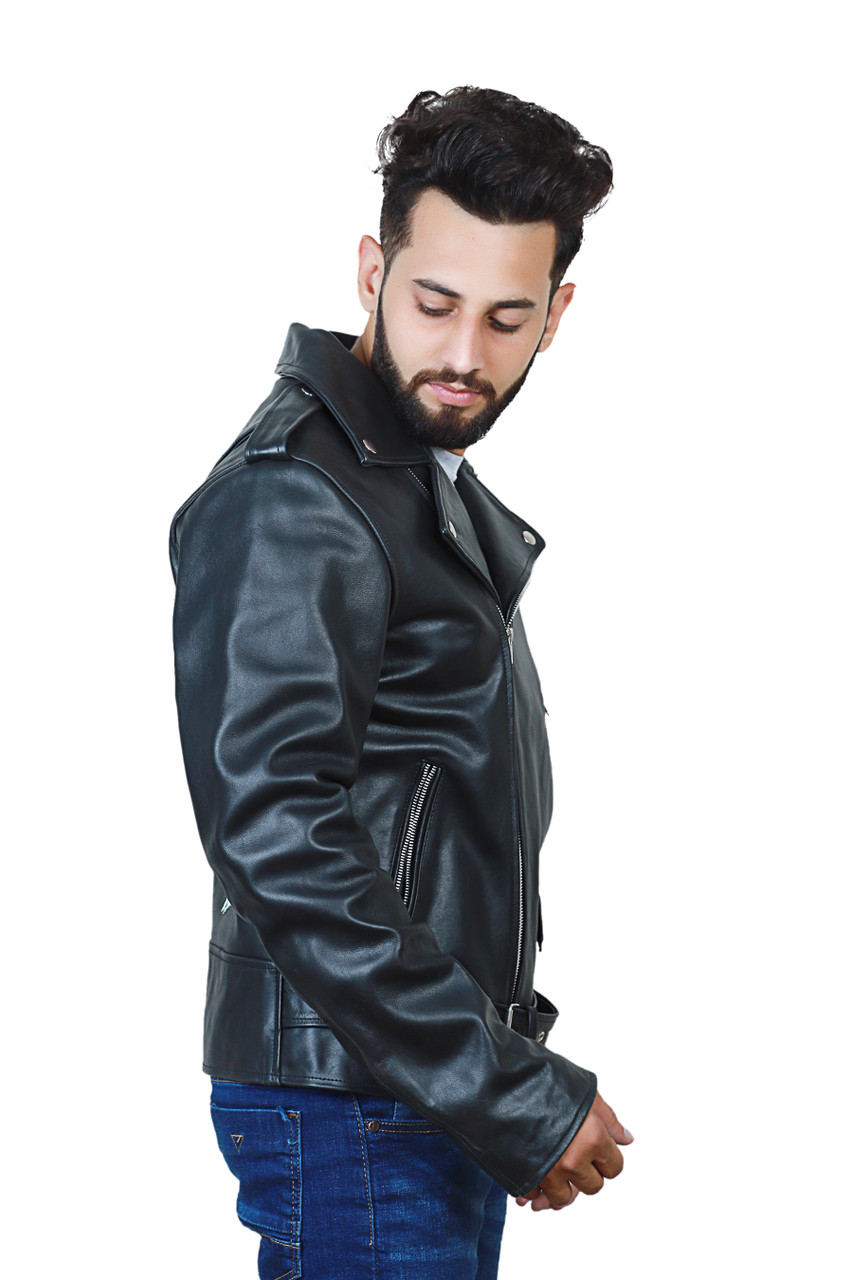 Marlon Brando Johnny Strabler BRMC Genuine Leather Jacket | Feather Skin