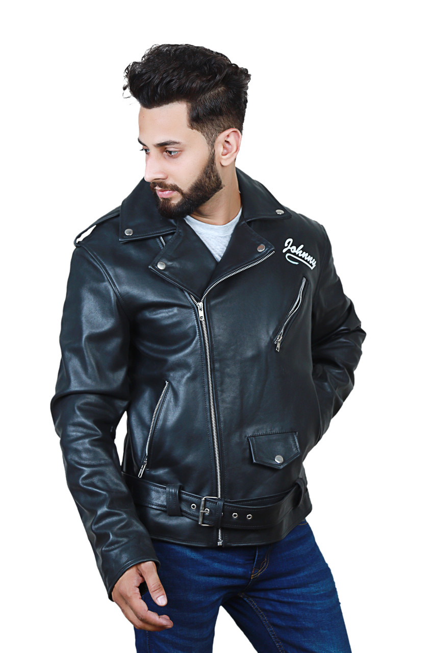 Marlon Brando Johnny Strabler BRMC Genuine Leather Jacket | Feather Skin