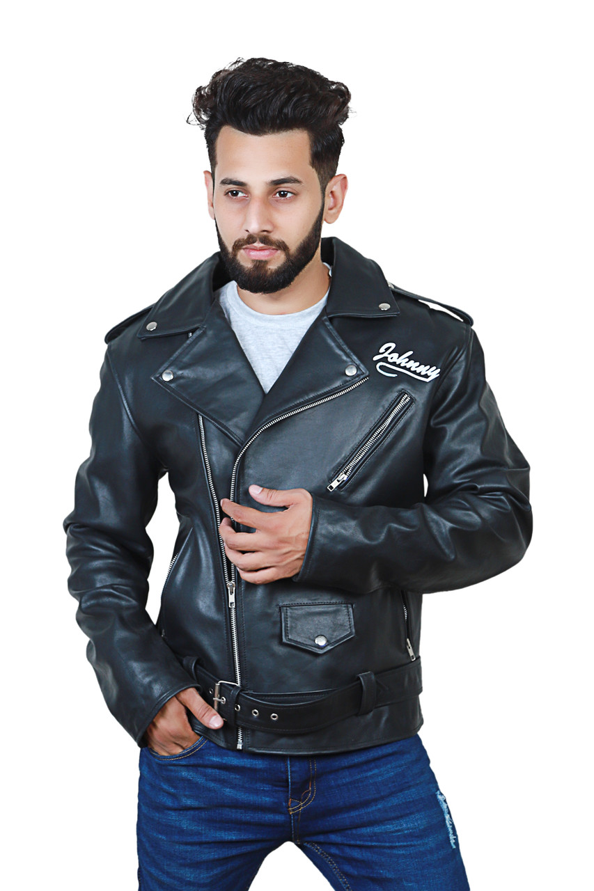 Marlon Brando Johnny Strabler BRMC Genuine Leather Jacket | Feather Skin