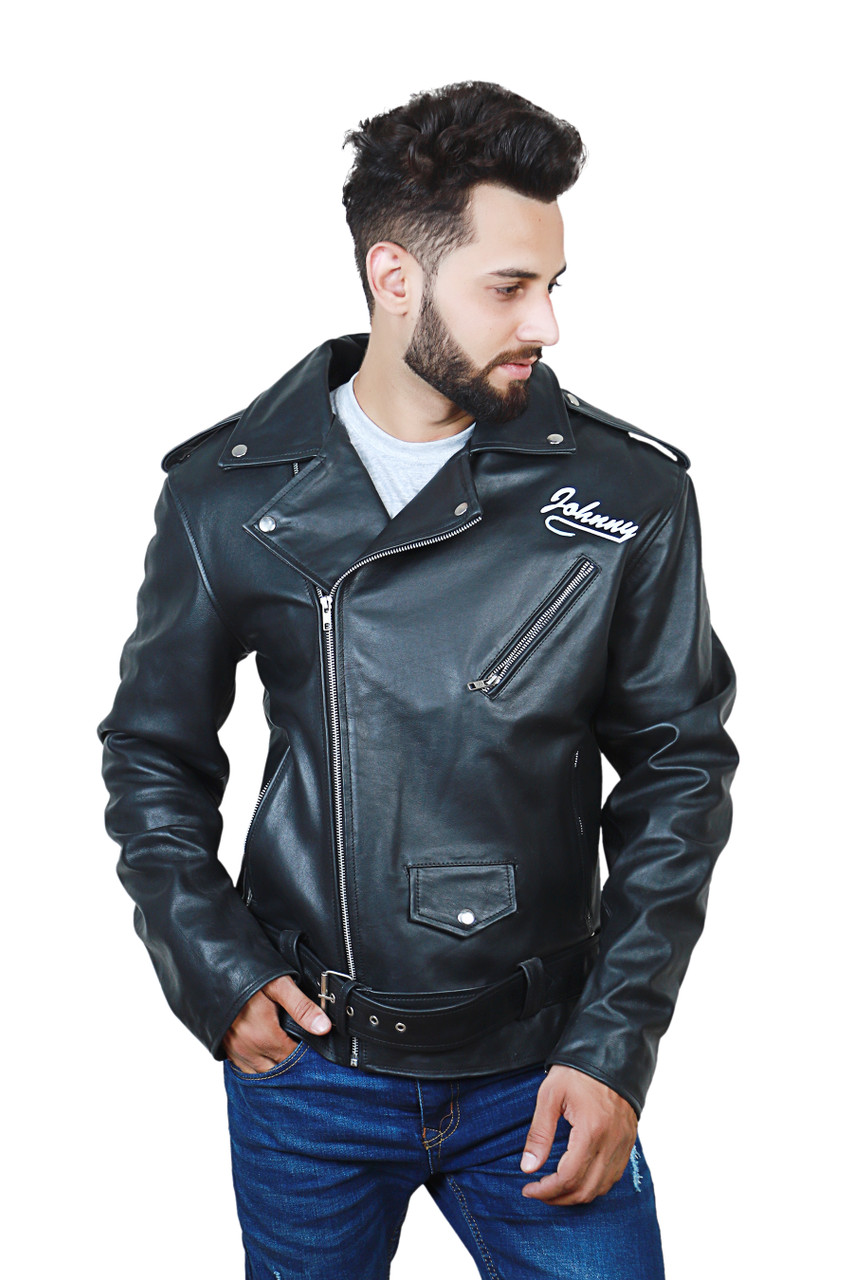Marlon Brando Johnny Strabler BRMC Genuine Leather Jacket | Feather Skin
