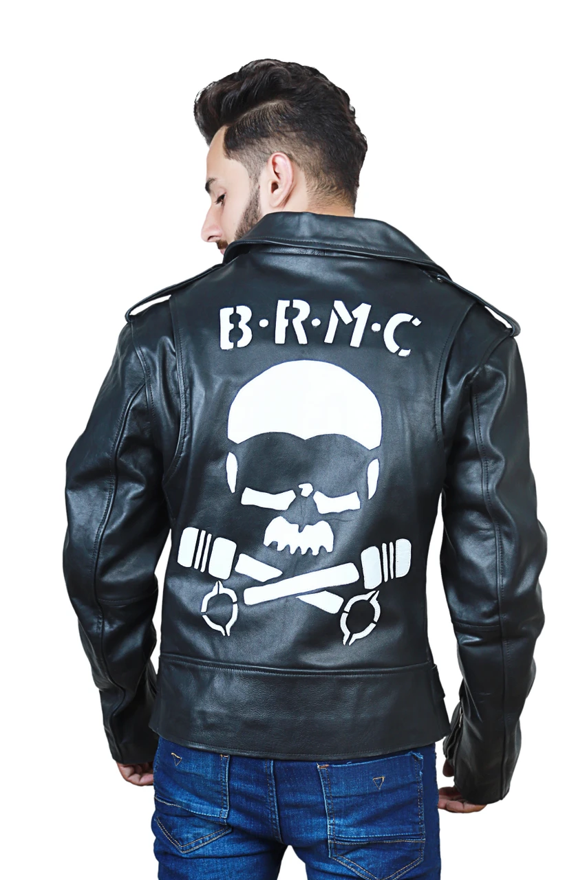Marlon Brando Johnny Strabler BRMC Genuine Leather Jacket | Feather Skin