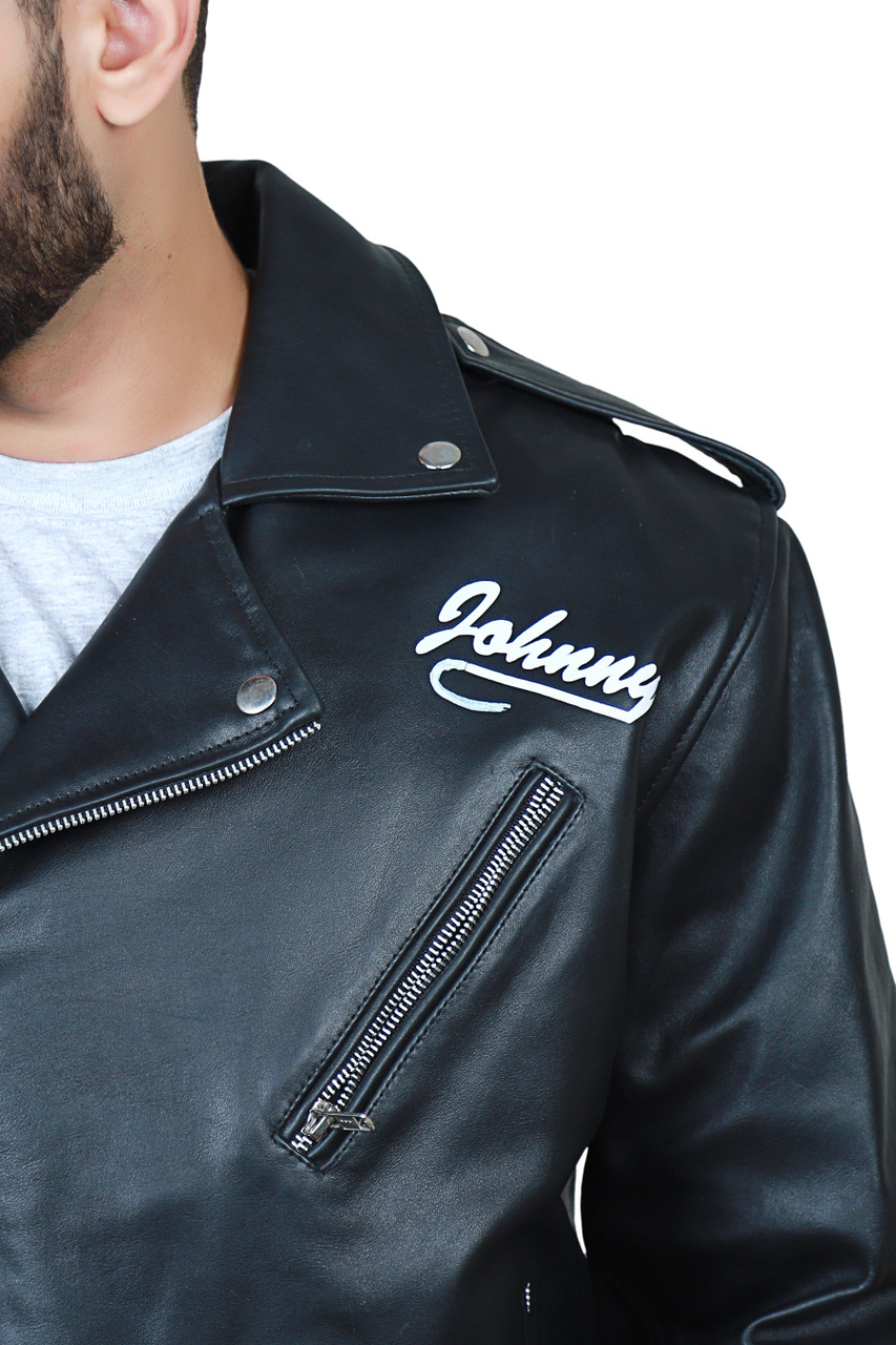 Marlon Brando Johnny Strabler BRMC Genuine Leather Jacket | Feather Skin