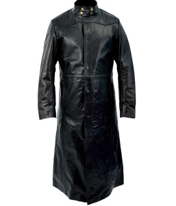 Neo Matrix Keanu Reeves Black Genuine Leather Trench Coat Neo Matrix Keanu Reeves Black Genuine Leather Trench Coat