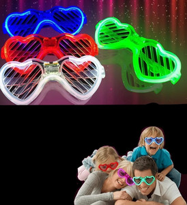 Light Up Heart Shaped Glasses Mixed Colours