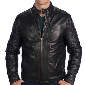 Men's Fashion Genuine Leather Jacket FSH037