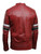 CLEARANCE Retro Style Cafe Racer Genuine Leather Jacket Red