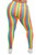 Women's Microfibre Rainbow Stripes Full Length Comfortable Leggings