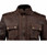 Slim Fit Stone Wash Brown Leather Jacket with Strap Collar 4