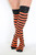 Black and Orange OTK Stripe Socks (12 Pairs)